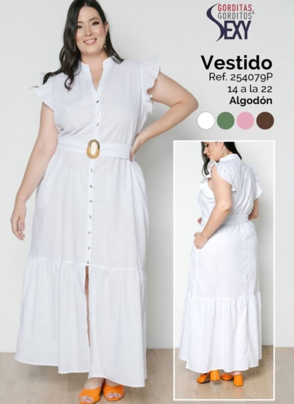 VESTIDO LARGO 14-24 MG BOLERO BOTONES LG 254079P