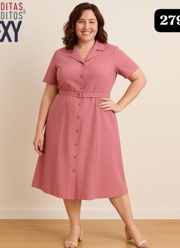 VESTIDO UNICOLOR GARVOS 14-24 SEÑORERO 2791